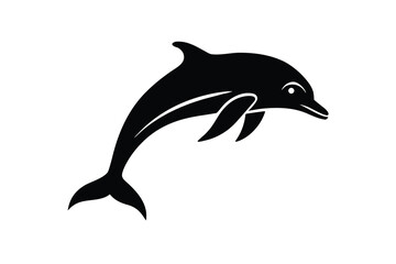 dolphin jumping vector icon
