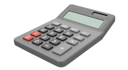 Gray Calculator for Mathematics Finance Accounting Educational Illustration