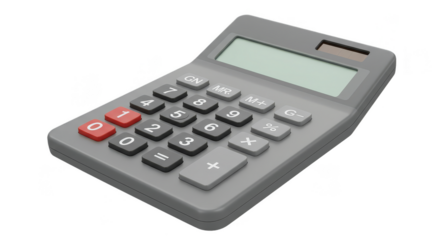 Gray Calculator for Mathematics Finance Accounting Educational Illustration