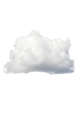 Fototapeta premium Illustration of White Cumulus Cloud in Blue Sky Transparent Background