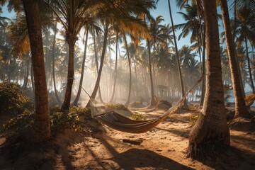 Hammock Under Palm Trees
