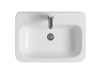 Top View of Contemporary Apartment Kitchen with Utensils and Floor Plan