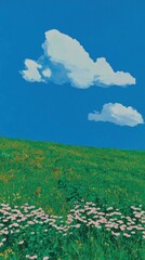 Obraz premium Meadow wallpaper landscape outdoors.