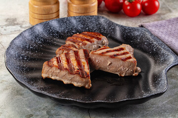 Gourmet Grilled tuna fish steak