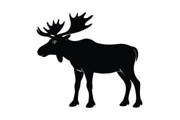 moose silhouette vector icon