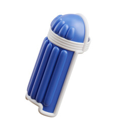 Blue and white Cricket Pad 3d icon illustration