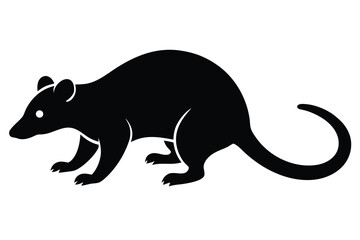 opossum silhouette vector icon