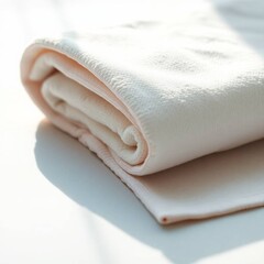 A graceful and elegant towel photograph with gentle soft light, diffused shadows, and subtle illumination, highlighting refined features.