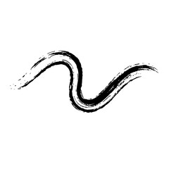 Obraz premium Rough Ink Brushstroke Outline Icon Vector - Textured Artistic Line