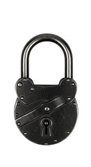 Isolated Transparent Lock Security Metal Padlock Protection Concept