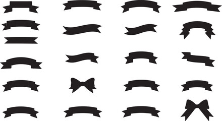 Elegant Ribbons and Bows for Classic Decorative Design Elements