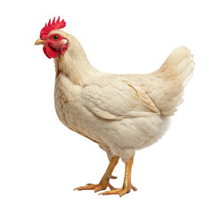 Fototapeta premium Isolated White Chicken Farm Animal Poultry Bird Illustration