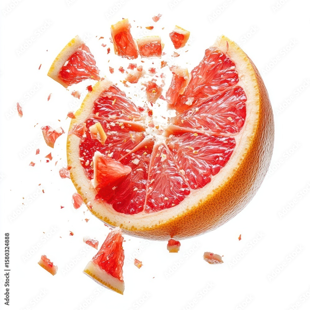 Poster grapefruit segment grapefruit explosion juicy.