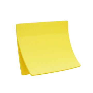 Isolated Yellow Sticky Note Reminder Office Illustration