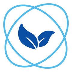 Green Energy Icons In Blue Style, Vector Illustration