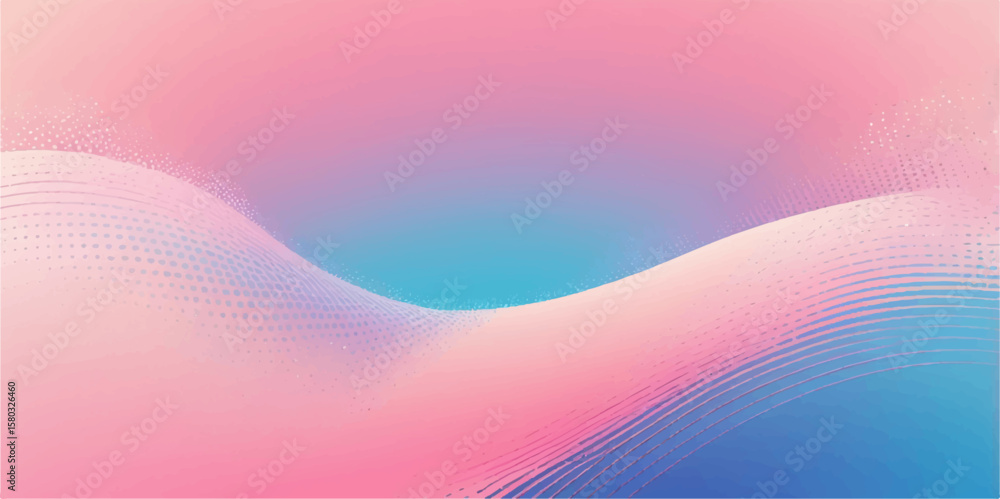 Poster abstract colourful vector background with wave lines and blue pink design pattern