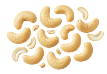 Isolated Pattern of Roasted Cashew Nuts