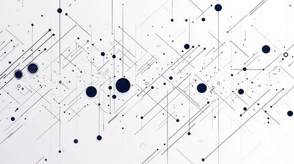 Abstract graphic design with intersecting lines and dots.