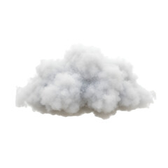 Realistic Isolated Cloud Fluffy White Cloudscape Weather Element
