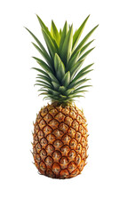 Fototapeta premium Fresh Pineapple Isolated on Transparent Background