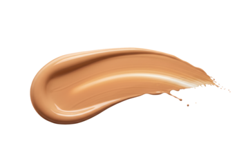 Isolated Smear of Beige Foundation Cream Makeup for Beauty Cosmetics