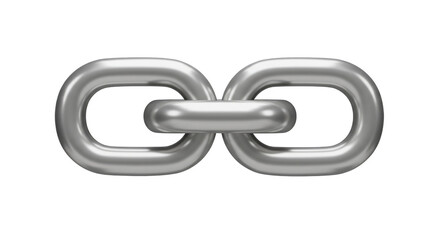 Obraz premium Silver Metal Connection Link Chain Strong Steel Element Illustration