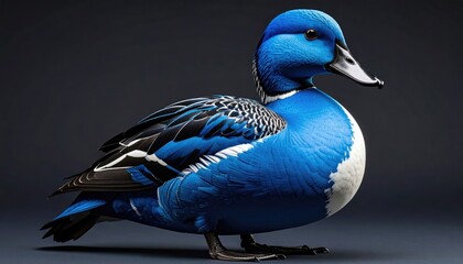 Vibrant blue duck profile (1)