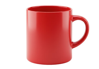Isolated Simple Red Ceramic Mug