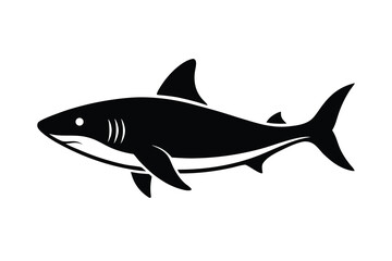 shark swimming vector icon