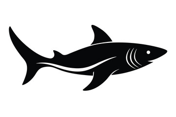 shark swimming vector icon