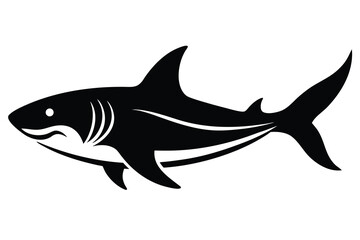 shark swimming vector icon