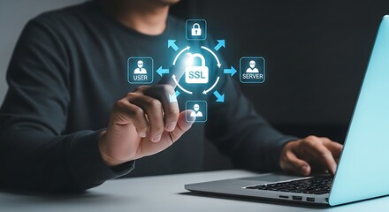 Secure socket layer ssl technology concept for website protection