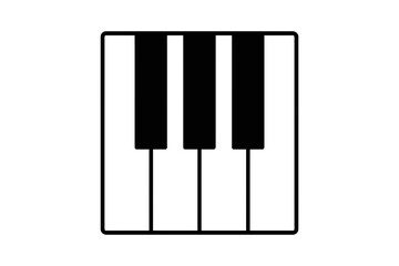 Naklejka premium Simple illustration of piano keys in black and white