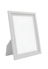 Isolated 3D Rendering of White Blank Photo Frame for Decoration Mockup