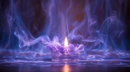 Candle Flame and Smoke