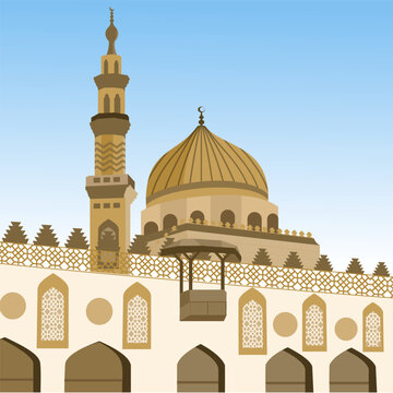 Moaque Al azhar mesir vektor illustration