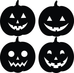 Jack-o'-Lantern Icons - Halloween Clipart
