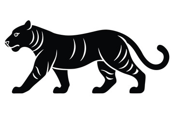 tiger walking vector icon