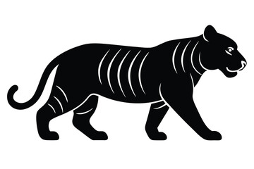 tiger walking vector icon