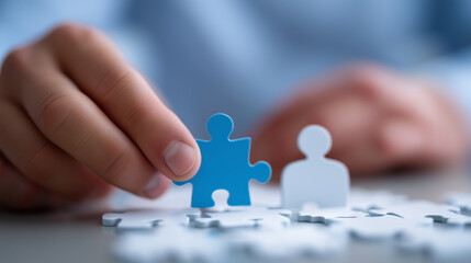 Recruitment Puzzle Piece Concept in Human Resources