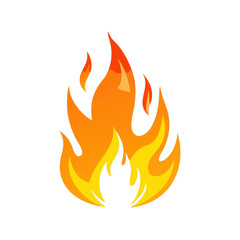 Cartoon Fire Flame Illustration on transparent background