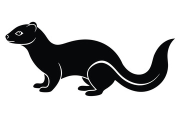 weasel silhouette vector icon