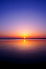 Beautiful sunset over water landscape photography scenic view nature background sky