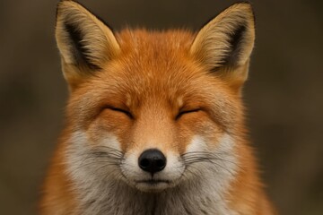 A Serene Fox Gazes Peacefully