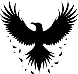 Obraz premium American , tribal phoenix, bird of fire, Tattoos vector design