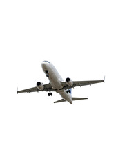 Obraz premium Isolated Airplane Aircraft Aeroplane Flying on Transparent Background