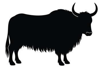 yak silhouette vector icon