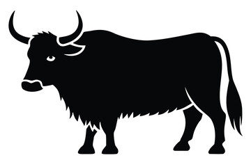 yak silhouette vector icon