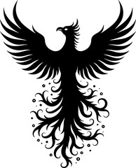 Fototapeta premium Rise Eternal: Tribal Phoenix Flame tattoo tribal Vector bndle 