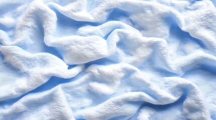 Fototapeta premium Serene Sky Blue Fabric Texture with Soft, Fluffy Waves Creating a Calming Visual